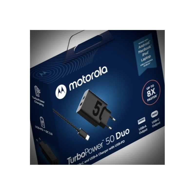 Motorola SJMC502 Turbo Power DUO Wall Charger 50 USB-C & USB+A 50W